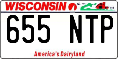 WI license plate 655NTP