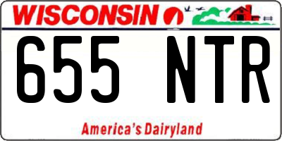 WI license plate 655NTR