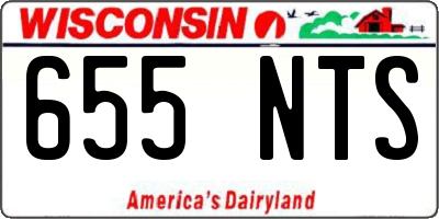 WI license plate 655NTS