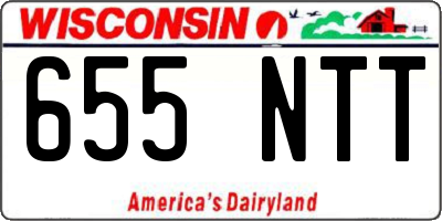 WI license plate 655NTT