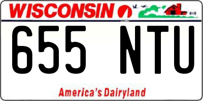WI license plate 655NTU