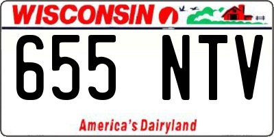 WI license plate 655NTV