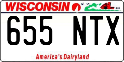 WI license plate 655NTX