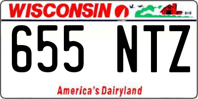 WI license plate 655NTZ