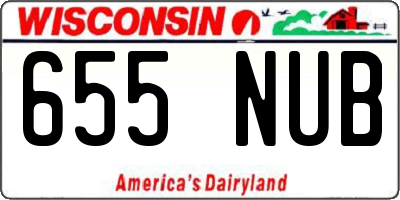 WI license plate 655NUB