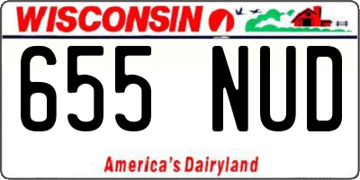 WI license plate 655NUD
