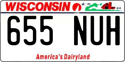 WI license plate 655NUH