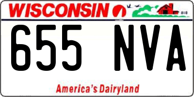 WI license plate 655NVA