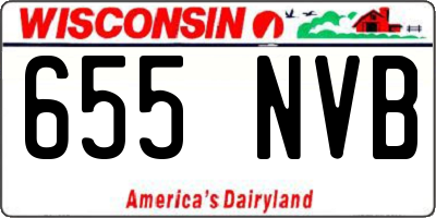 WI license plate 655NVB