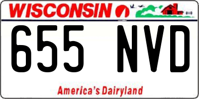 WI license plate 655NVD
