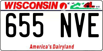 WI license plate 655NVE