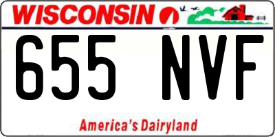 WI license plate 655NVF