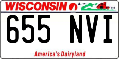 WI license plate 655NVI