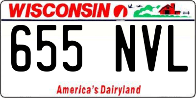 WI license plate 655NVL