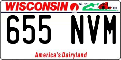 WI license plate 655NVM