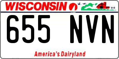 WI license plate 655NVN