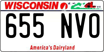 WI license plate 655NVO