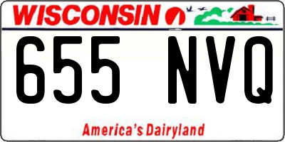 WI license plate 655NVQ