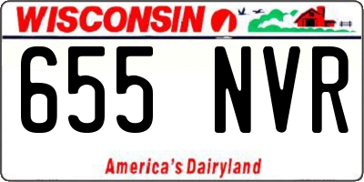 WI license plate 655NVR