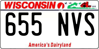 WI license plate 655NVS
