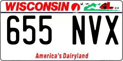 WI license plate 655NVX