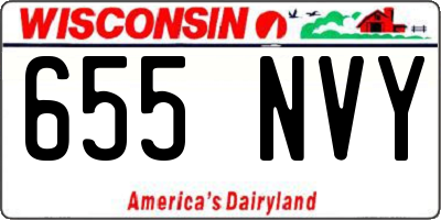 WI license plate 655NVY