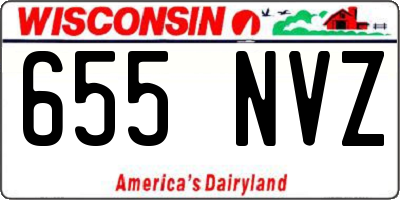 WI license plate 655NVZ