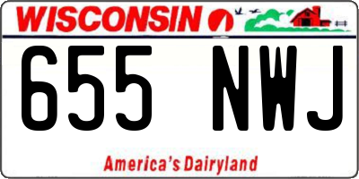 WI license plate 655NWJ