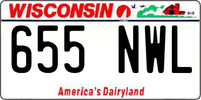 WI license plate 655NWL