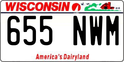 WI license plate 655NWM