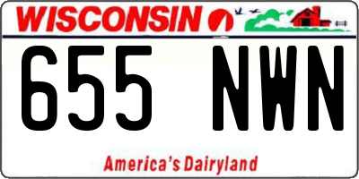WI license plate 655NWN