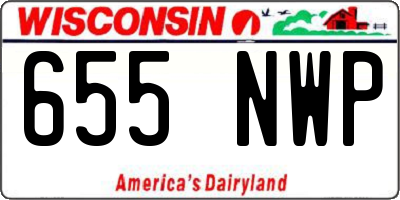 WI license plate 655NWP