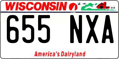 WI license plate 655NXA