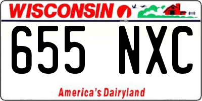WI license plate 655NXC