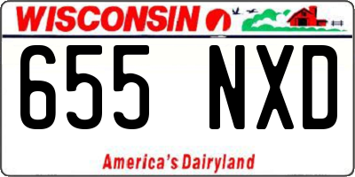 WI license plate 655NXD