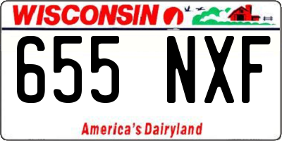 WI license plate 655NXF