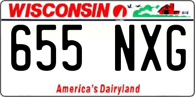 WI license plate 655NXG
