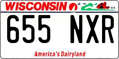 WI license plate 655NXR