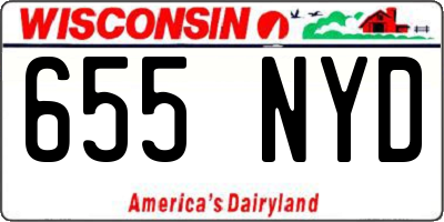 WI license plate 655NYD