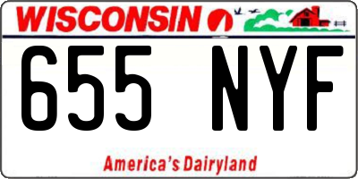 WI license plate 655NYF