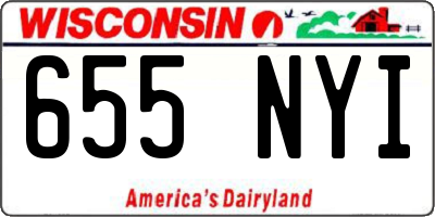 WI license plate 655NYI