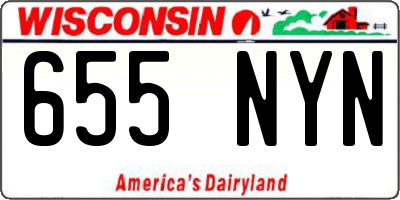 WI license plate 655NYN