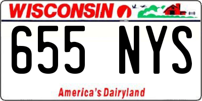 WI license plate 655NYS