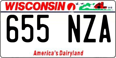 WI license plate 655NZA