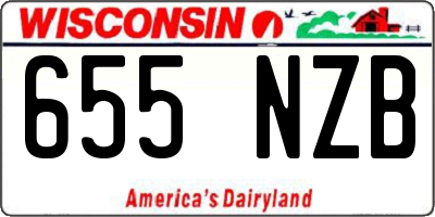 WI license plate 655NZB