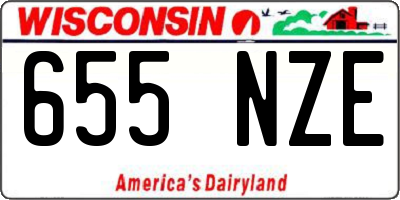 WI license plate 655NZE