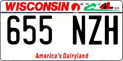 WI license plate 655NZH
