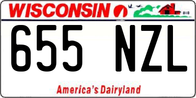 WI license plate 655NZL