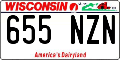 WI license plate 655NZN