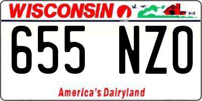 WI license plate 655NZO